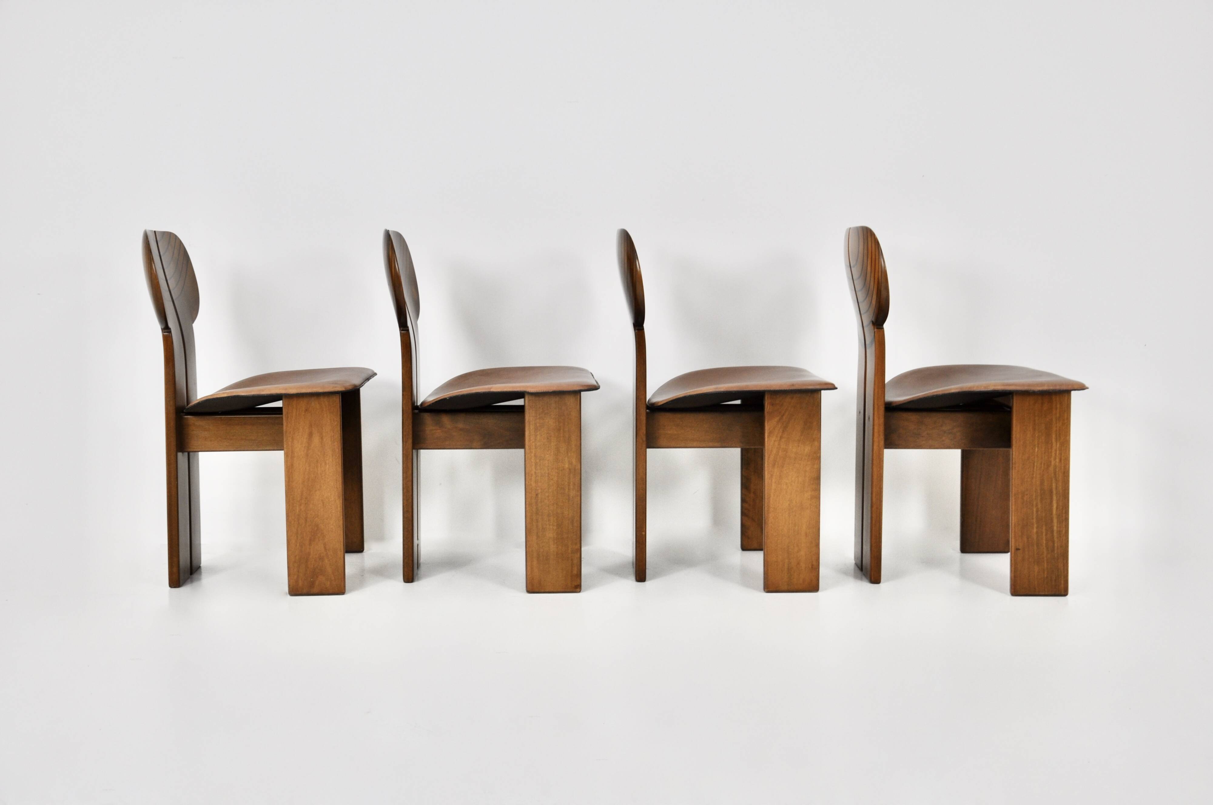 Africa dining chairs by Afra & Tobia Scarpa for Maxalto, 1975, set of 4