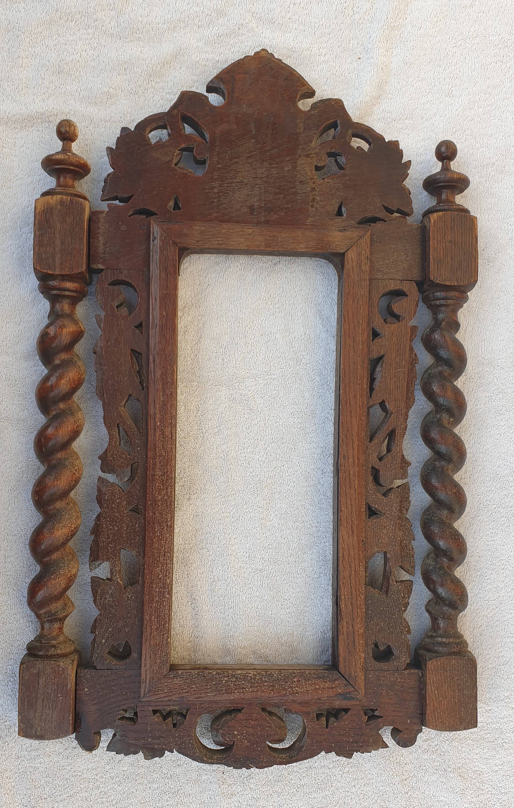 Wooden door pediment vintage sculpture wall art antique