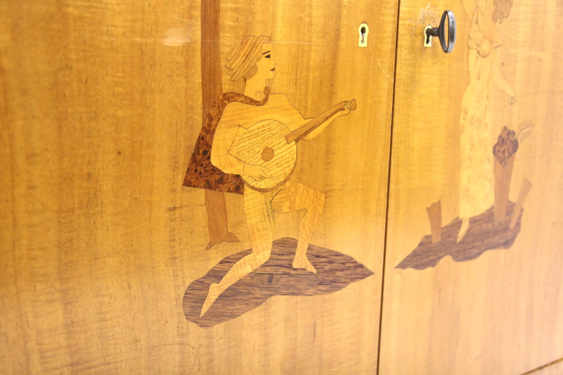 Scandinavian wooden bar cabinet, Swedish modern, Sweden, 1930