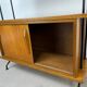 1950s wooden and metal bookshelf shelf