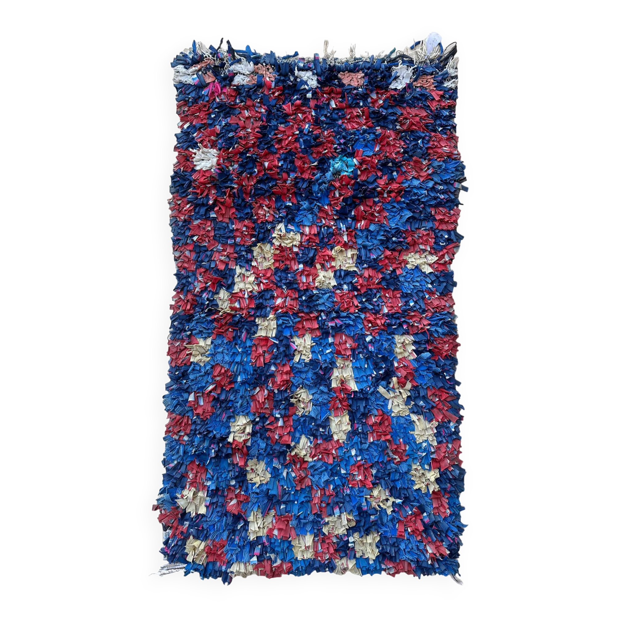 Colorful Boucherouite Moroccan rug - 86 x 152 cm