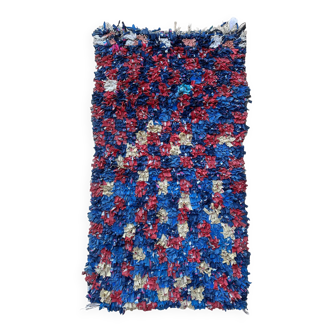 Colorful Boucherouite Moroccan rug - 86 x 152 cm