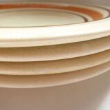 Ensemble de 4 assiettes plates en faïence Vintage