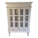 Large wardrobe, storage unit - White painted wood - Colonial, Indonesian