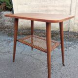 Dessert table with wheels legs compass vintage Scandinavian design