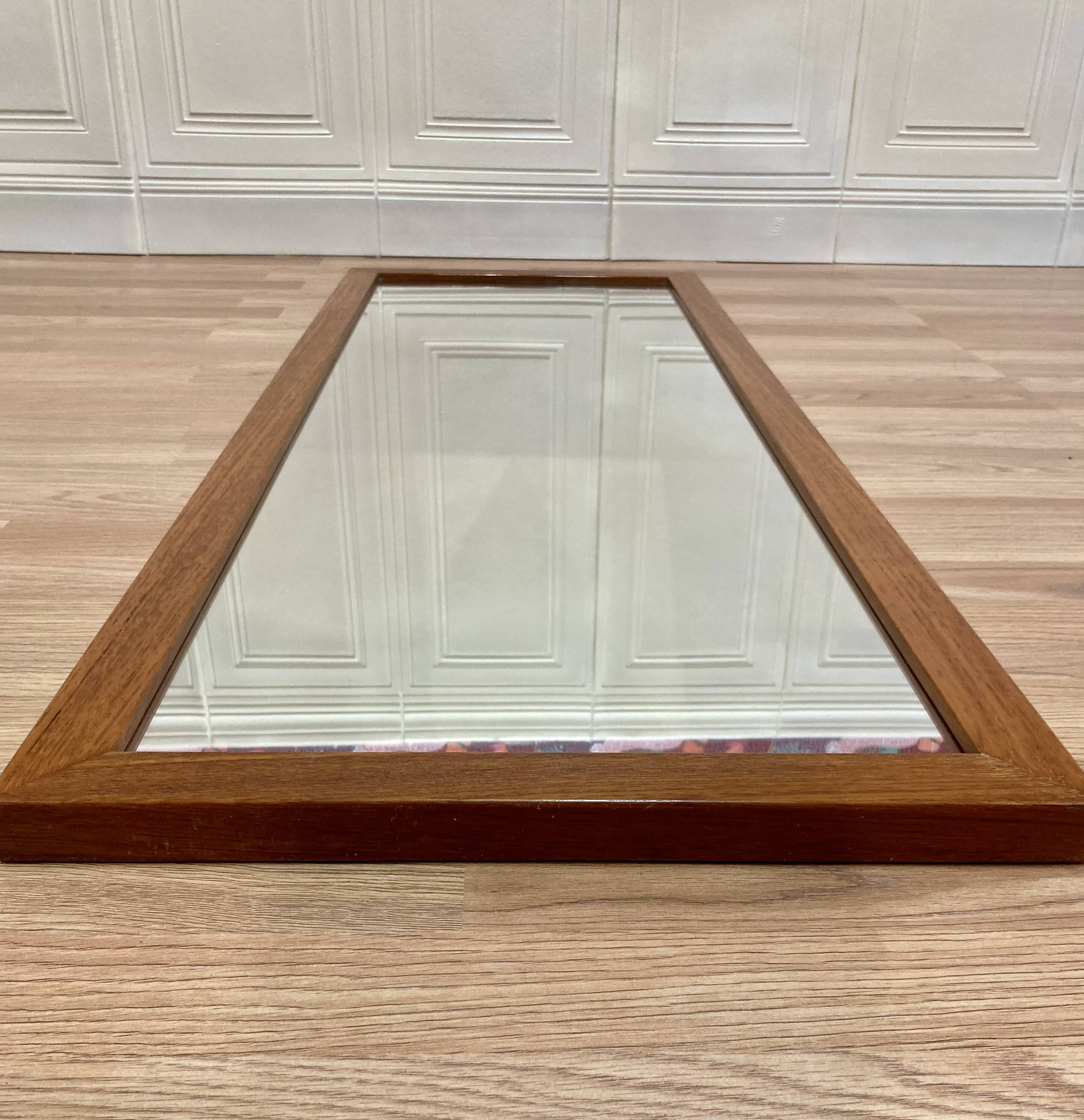 Large Scandinavian design mirror from the 1960s.