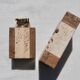 Travertine smoker's set, lighter and ashtray