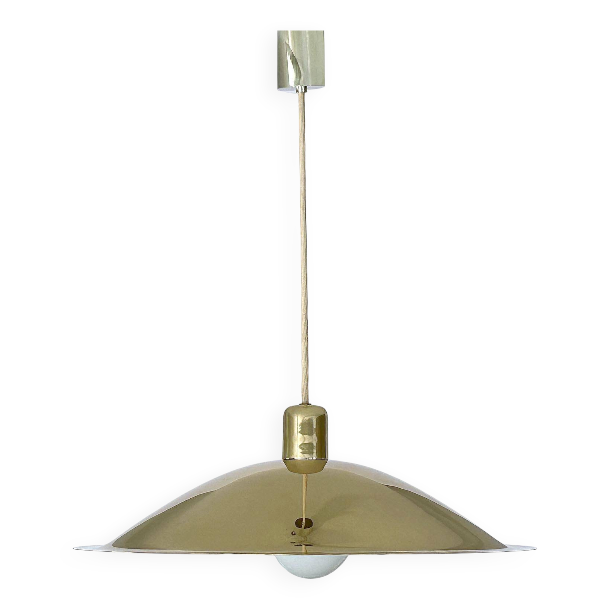 Large Scandinavian Pendant Light in Brass