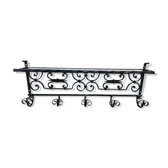 Wrought iron coat rack