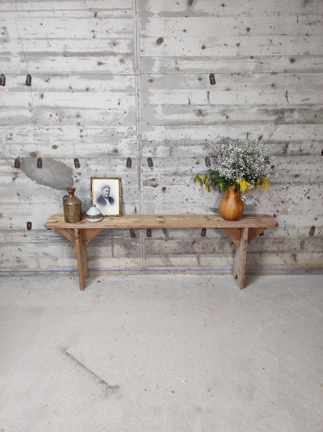 Fir farmhouse bench