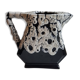 Pitcher in black and white ceramic Samoens Vallauris style
