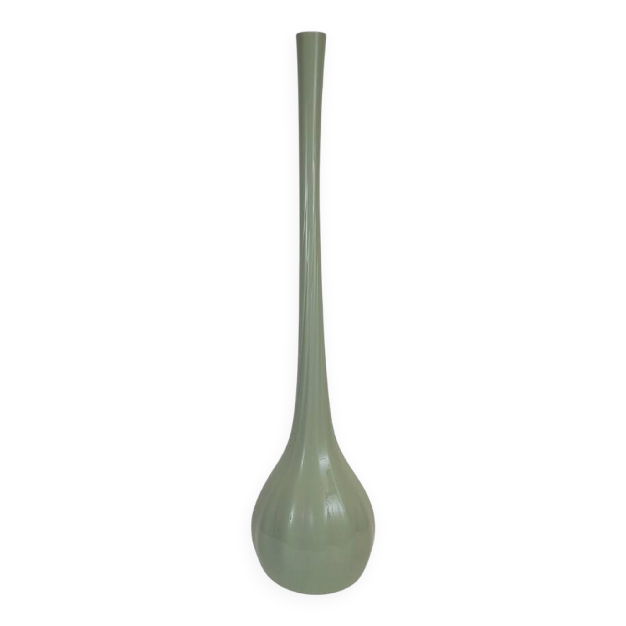 Vase / Verre Soliflore, vert céladon, 70's - France