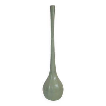 Vase / Verre Soliflore, vert céladon, 70's - France