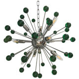 Lustre spoutnik en verre de murano « star » émeraude