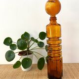 Amber carafe from Empoli from the 1960s - Quatrefoil