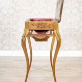 Mahogany Sewing Table with Brass Details, 1890s