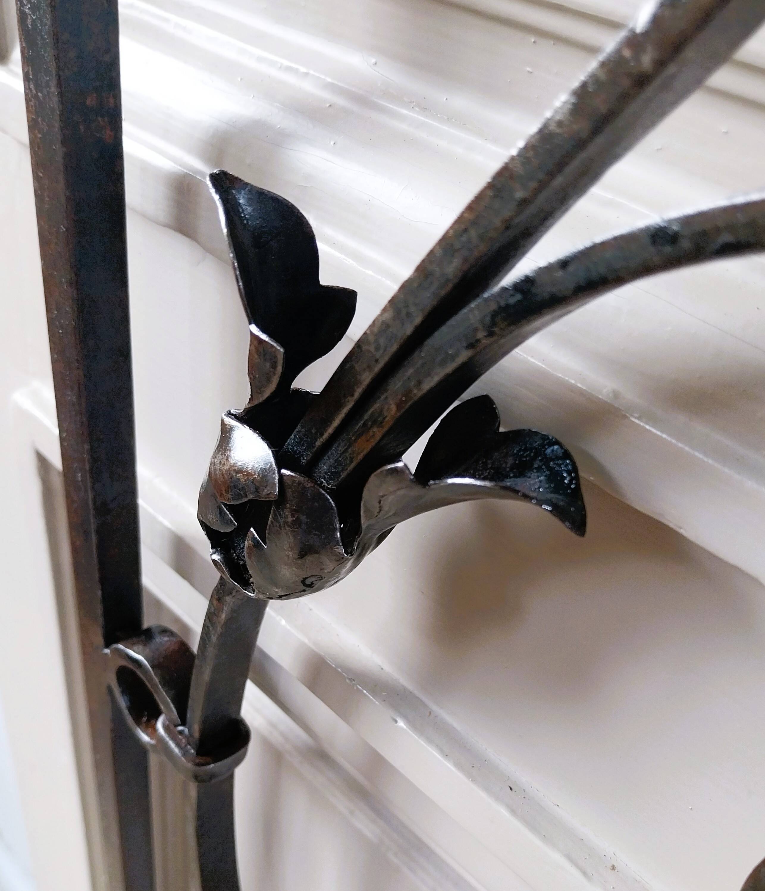 2 antique wrought iron doors