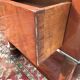 Empire side table in walnut and black marble