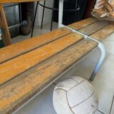 Old nursery school bench with backrest
