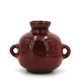Blood red ceramic vase with handles by Max Idlas, 1960s.