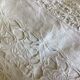 Old embroidered CA monogram sheet