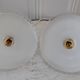 Pair of suspensions in pleated opaline and rounded border 30-40s