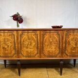 Exceptional Antique Marquetry Inlaid Hall Console / Sideboard – Circa 1900