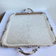 Old flat tray of service Christofle model rockeries silver metal