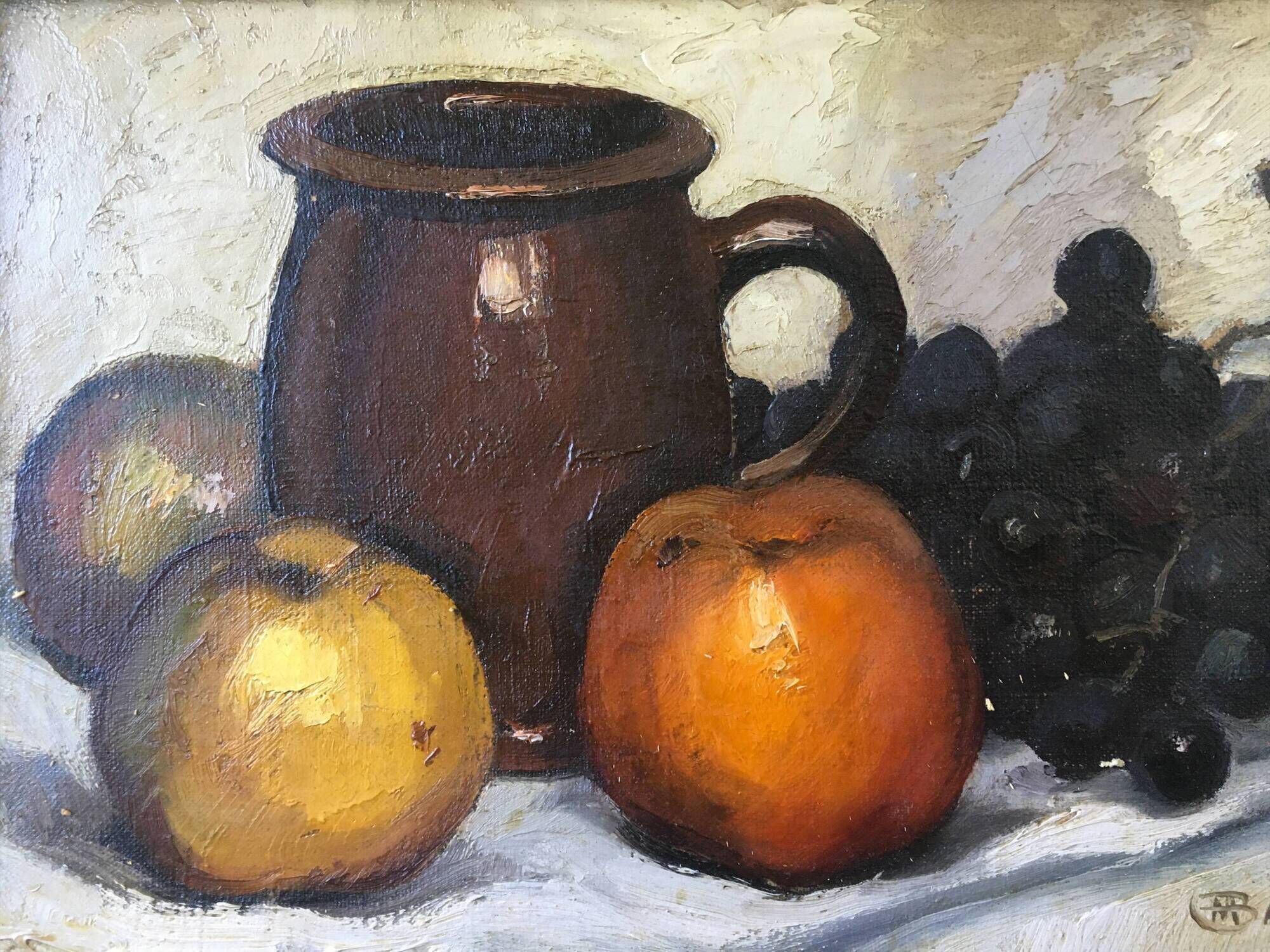 Table "Still Life with Fruit" by Marcel BACH (1879-1950) - frame