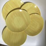 5 Salins Panama brushed oval dessert plates