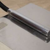 Vintage arc floor lamp with a chrome metal balance, 1970.