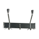 Porte manteau métal chromé et simili cuir 3 patères