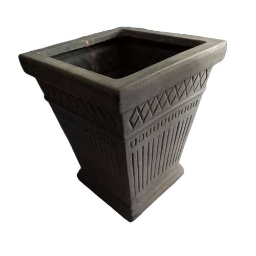 Square Art Deco Style Ceramic Planter