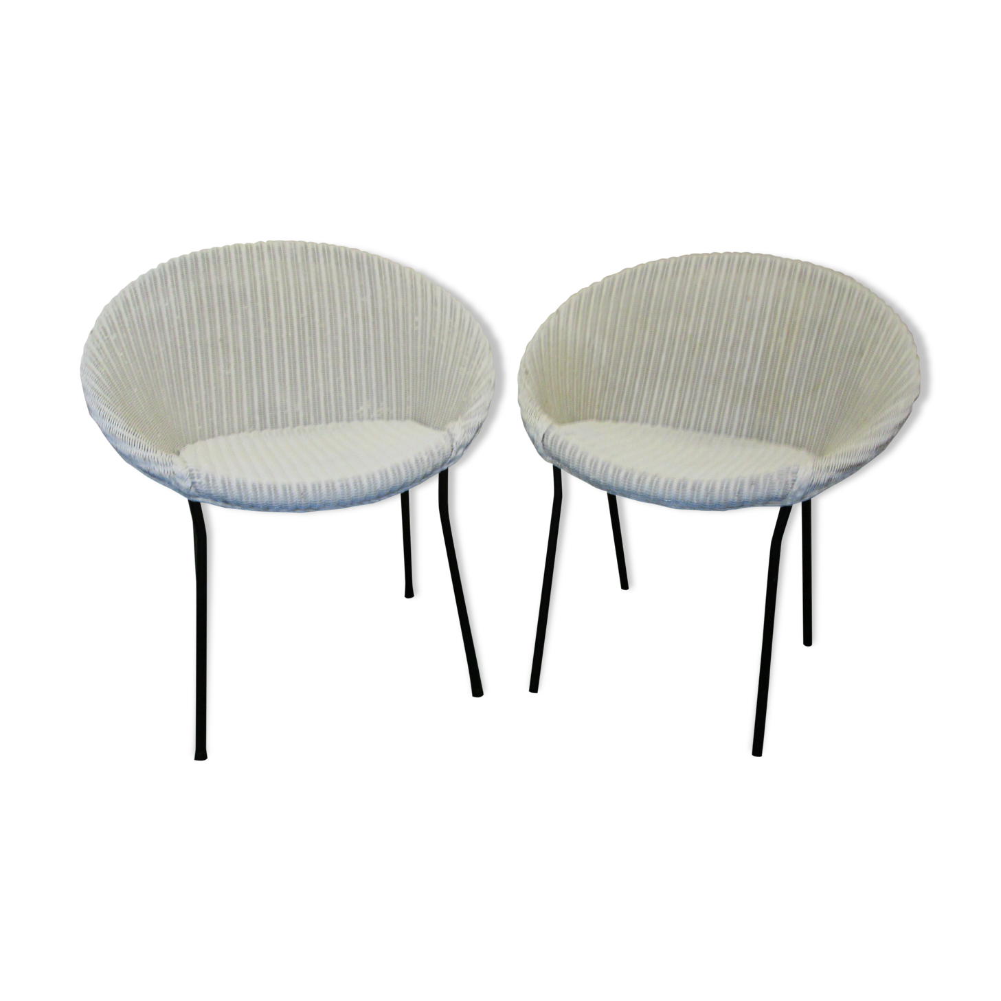 Pair of Lloyd loom armchairs 1922