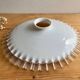 Old lampshade/suspension in white lace opaline.