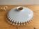 Old lampshade/suspension in white lace opaline.