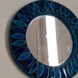 Ceramic mirror 70s diameter 15 cm