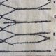 Decorated white Berber rug 270cm x 150cm