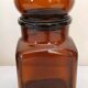 4  amber glass jars  70