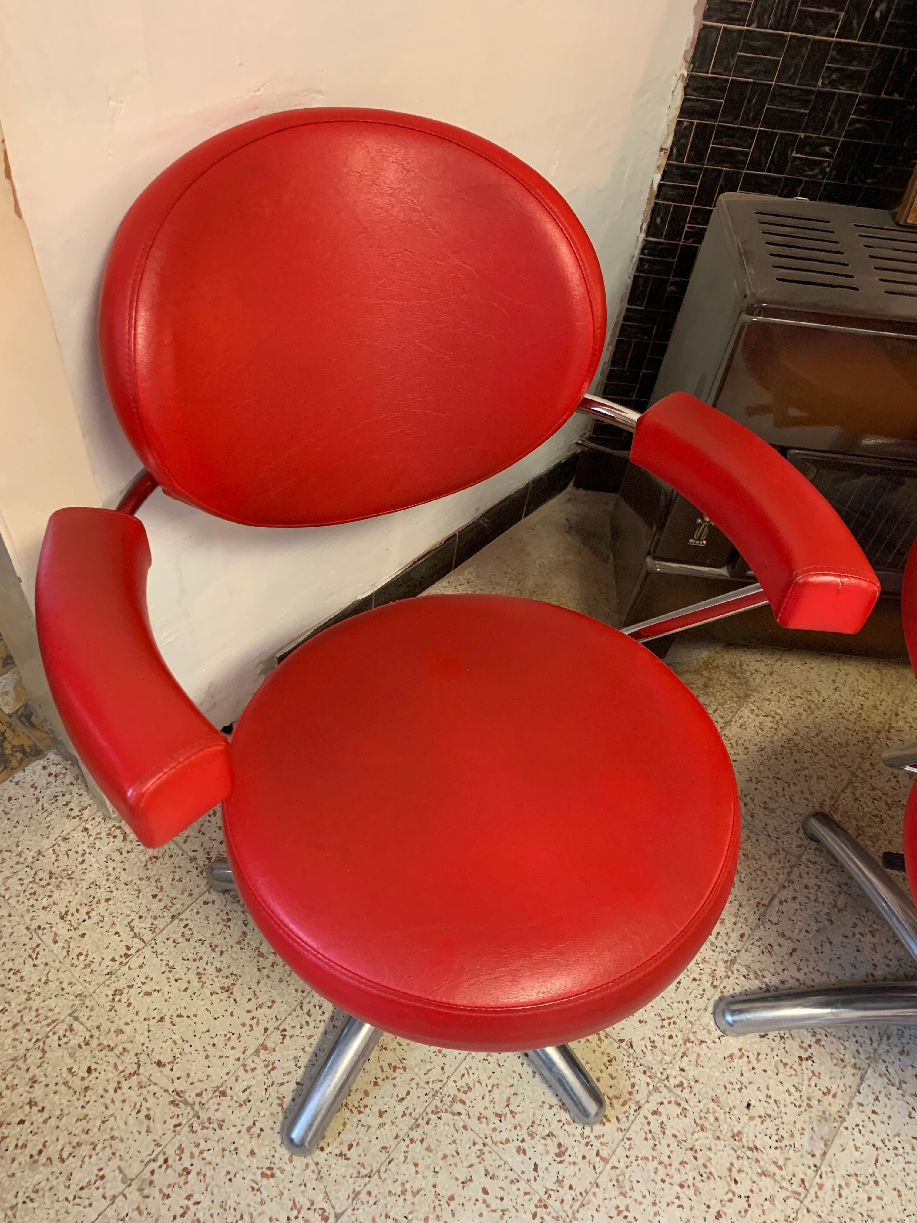4 barber armchairs