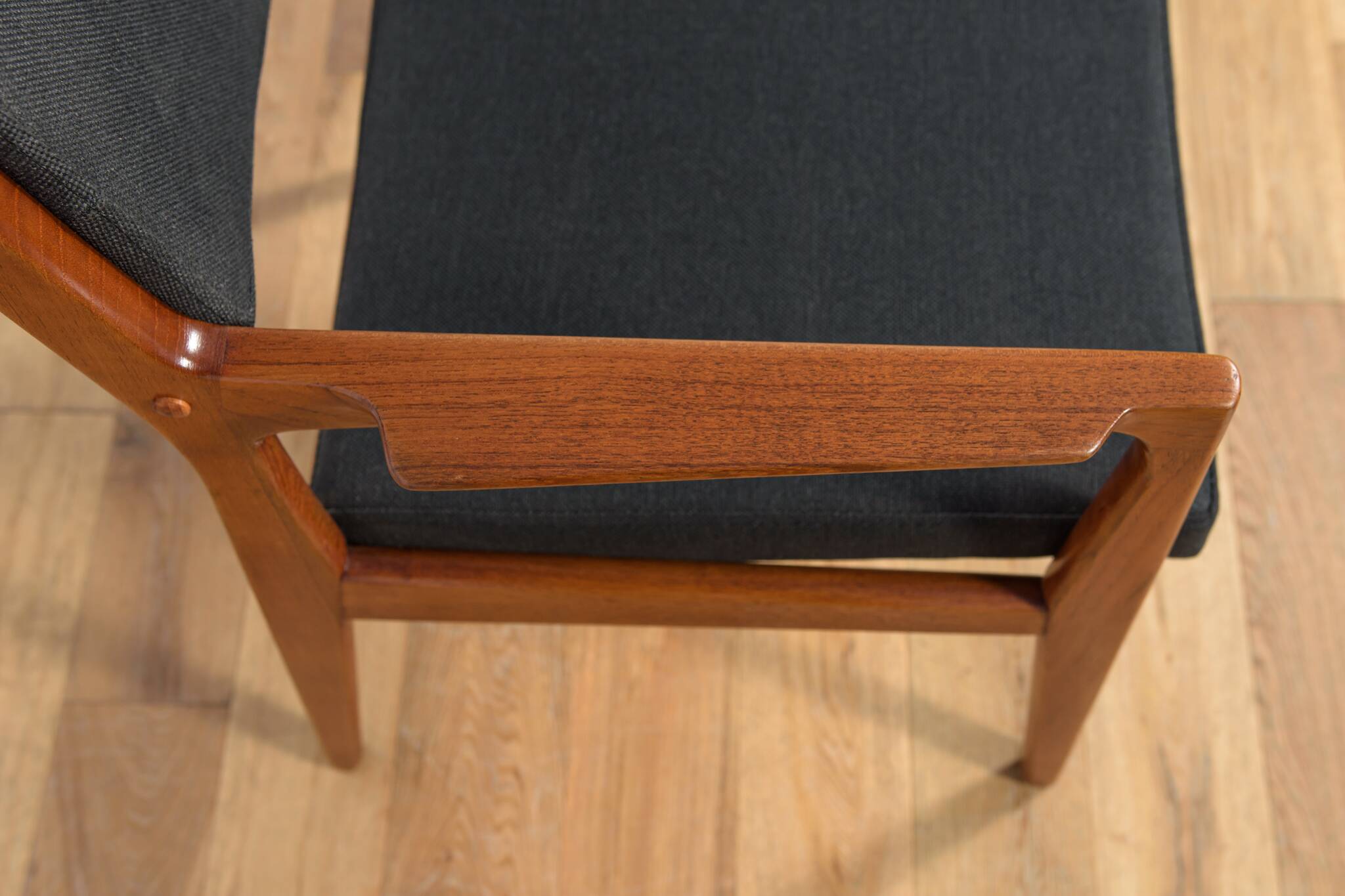 Mid-Century Teak & Leather Armchair by Erik Buck for Ørum Møbelfabrik, Denmark 1960s