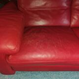 Duvivier leather two-seater sofa