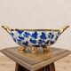 Vintage bonbonniere H. Bequet blue birds hand-painted