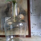 Extended demijohn in transparent glass