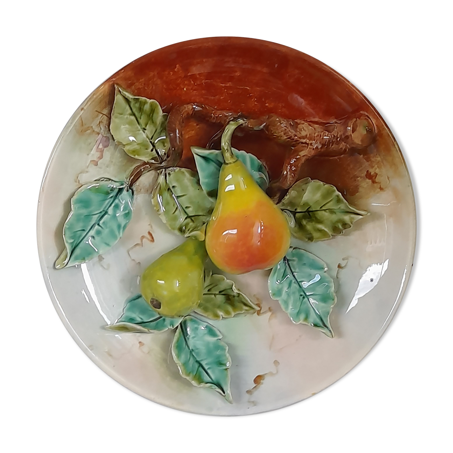 Plate slurry decoration of pears