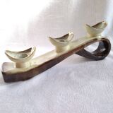 Triple ceramic candle holder