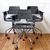 Set of 3 B32 office chairs, Armet