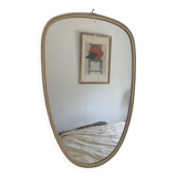 Miroir vintage 1960 rétroviseur asymétrique forme libre - 40 x 26 cm