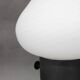 1960s Czech mid-century table lamp with sculptural glass shade and metal tripod