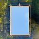 Hollywood Regency Gold Brass Wall Mirror - 70 x 46 cm